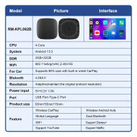 Smart TV Box Android 13 Con Wireless Android Auto Y CarPlay 2+32G Soporte Para Youtube Netflix Accesorios Inteligentes Para Coche - details 13
