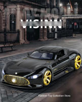 Modelo De Coche Bens-AMG GT De 1:32 En Aleación Con Sonido Y Luz Vehículo De Retroceso Para Juguete Decorativo Para Niños - details 3