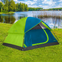 Aktive - Tienda de campaña tipo iglú 4 personas, una habitación, medidas 240x210x130cm, doble techo antilluvia, puerta doble con cremallera y mosquitera superior, carpa camping - details 1