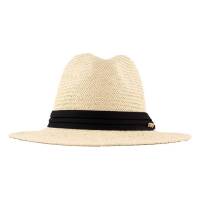 Kebedo Moda Sombrero Verano para Sol, Estilo Panamá, Sombrero Paja Hombre, Mujer con cinta decorativa para Playa, Piscina, Vacaciones, Montaña, Fiesta y Viaje, Diseño de ala Ancha Protección Solar, Talla Única ajustable Unisex Adulto, Beige - details 6