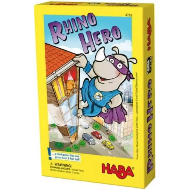 Haba Rhino Hero - Juego de Mesa de Construcción de Rascacielos para todas las edades - 1