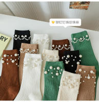 Pareja De Calcetines De Moda Para Mujer Con Decoración De Perlas Estilo Princesa Medio Caña Coreano Accesorios De Ropa - details 9