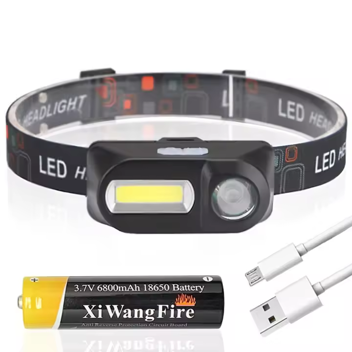 Linterna Frontal LED Potente Mini XPE+COB Para Pesca Y Camping Recargable Por USB Fuente De Luz Super Brillante Para Exteriores - 1