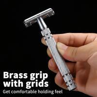 Afeitadora Manual De Seguridad Con Hojas Dobles Y Mariposa Plata Para Hombres 5 Hojas De Cobre Afeitadora Para Cuerpo Y Cara - details 3