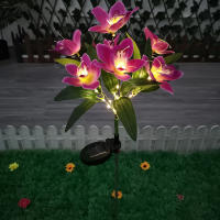 1pc Luz Solar De Terreno LED Con Flores Artificiales 7 Cabezas Luces Solares Para Patio Jardín Decoración De Navidad - details 10