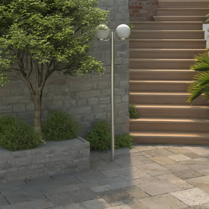 vidaXL Farola de jardín 2 focos 220 cm - 1
