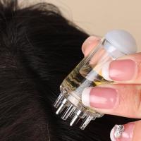Cabeza peine de La Bola PARA EL cincento del Cabello, Cuchillo aplicador de cuero para el tratamiento del Cabello esencial (Blanco) - details 0