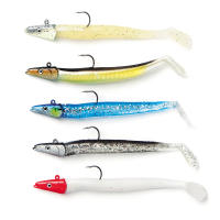5pcs Lanzador De Señuelos Minnow Jig Head Suave Con Anzuelos 10g/0.35oz 11cm/0.39in Para Pesca En El Mar Y Río Lure Para Salmón Y Bass - details 0