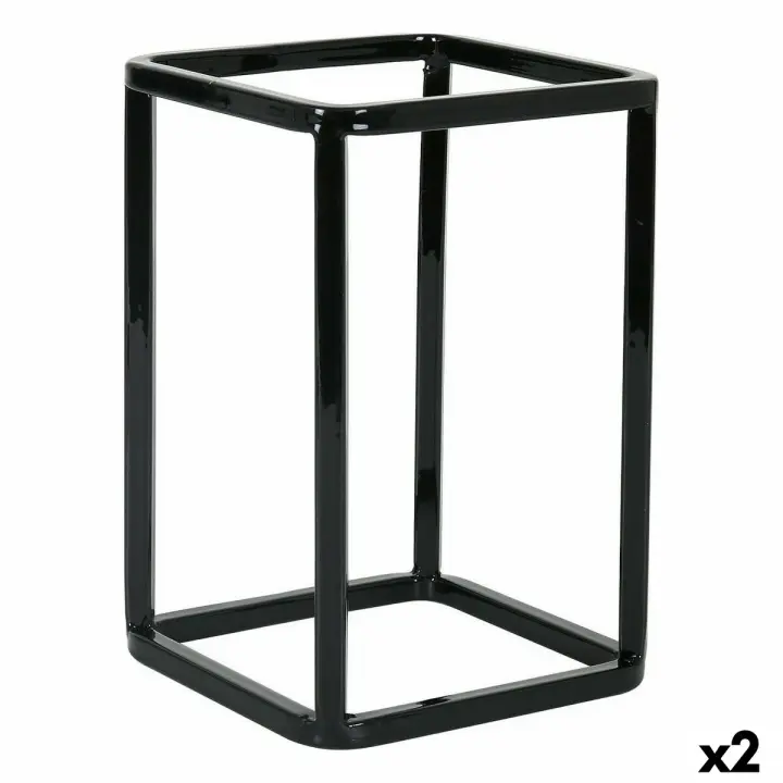 Soporte para Utensilios de Cocina Inde Metal 12 x 12 x 18 cm Cesta Multiusos (2 Unidades) - 1