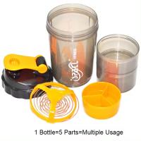 Botella De Ejercicio Para Construir Musculo 3 Capas Mezclador De Proteína Y Batido Deportivo De Gran Capacidad Regalo Fitness - details 4