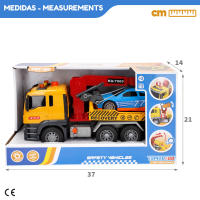 Speed & Go - Camión grúa juguete, escala 1:10, incorpora luces y sonidos, brazo extensible, sistema de fricción, juego interactivo, coches para niños a partir de 3 años, coches de juguete, grúas de asistencia en carretera - details 6
