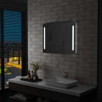 vidaXL Espejo de Pared de Baño con LED Accesorio de Maquillaje Tocador Dimensiones 60 x 50 cm, 80 x 60 cm, 100 x 60 cm - details 1