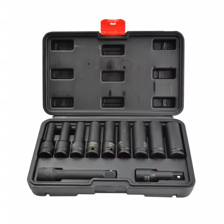 Awtools zestaw nasadek udarowych 1/2" długie 11cz. black line - 1