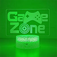 Lámpara Nocturna LED 3D Para Juego Y Dormitorio Decoración De Habitación Con Logo De GameZone Regalo De Cumpleaños Para Niños Luz Sensorial Para Mesa De Juego - details 4