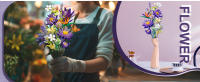 Bloques De Construcción Románticos Violeta 891PCS Juguete Creativo Para Decoración De Escritorio Regalo Para Niños Plantas Eternas De Flores DIY Para Adultos - details 4