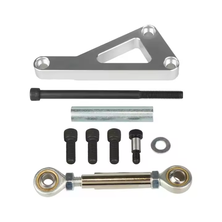 Kit De Bisagra Ajustable Para Alternador Chevrolet Chevy SBC 350 305 327 383 5.0L 5.7L V8 Con Bomba De Agua Larga Material De Aluminio - 1