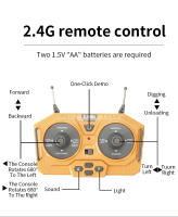 RC Excavadora De 1:20 Para Niños Control Remoto 2.4G Vehículo De Construcción Multifuncional Juguetes Para Niños Regalo - details 10