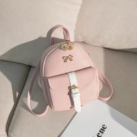 Mochila Mini Para Mujer En PU Cuero Kawaii Estilo Gracioso Bagpack Pequeño Para Escuela Con Lazo Y Hojas Vacías Moda Casual - details 6