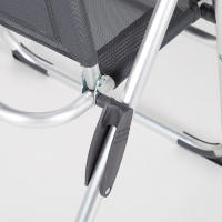 Aktive - Silla de camping plegable con respaldo reclinable 5 posiciones, 44x55x101 cm, fabricada de aluminio y textileno, con cojín y topes antivuelco, máx. 110 kg, sillas de playa, sillas plegables, accesorios verano - details 7