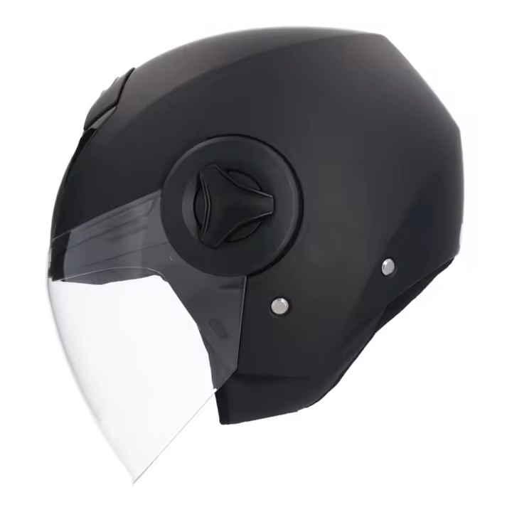 SHIRO HELMETS Casco Jet Modelo Atenas Monocolor Negro Mate Grafito Totalmente Homologado - 1