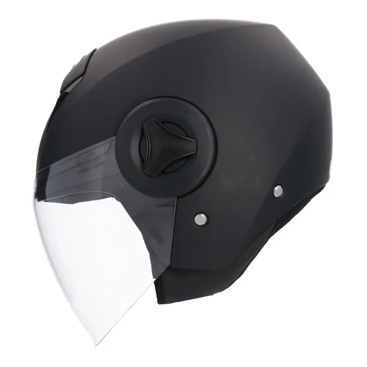 SHIRO HELMETS Casco Jet Modelo Atenas Monocolor Negro Mate Grafito Totalmente Homologado - 1