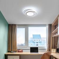 2PCS Lámpara de techo LED de aluminio doble redondo blanco 32W 27*22*6  luz blanca 220V 6500K - details 5
