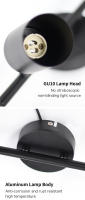 Lámpara De Techo LED Ajustable Para Sala De Estar Dormitorio Y Cocina Decoración Negra Con 2/3/4 Cabezas Rotativas Diseño De Iluminación Spot - details 11