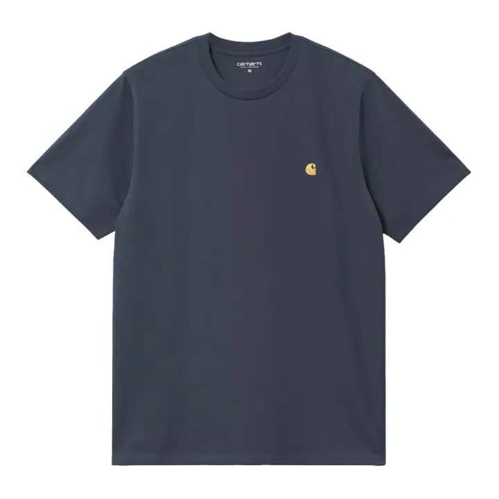 Camiseta Carhartt Azul S/S Chase T-Shirt Dusky Blue Ajuste Holgado - 1