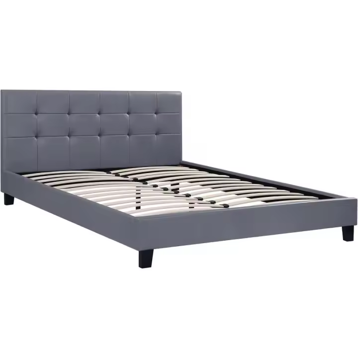 Habitat y Jardin - Cama "Julia" color Gris - 140 x 190 cm - 1
