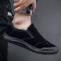 Zapatos De Trabajo Antideslizantes Para Hombre Tenis Casuales De Cuero Slip-on Para Caminar Confort Primavera/Otoño Talla Verdadera - details 13