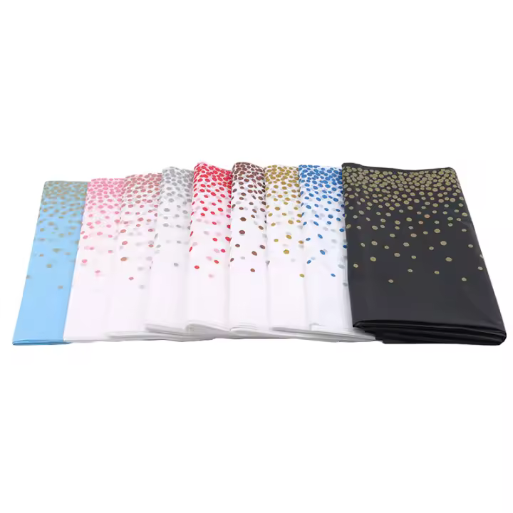 Mantel Decorativo Desechable Bronceado Negro Con Puntos Dorados Y Plateados Para Cumpleaños Bodas Banquetes Moderno Estilo Rectangular Material Poliéster Impermeable - 1