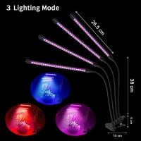 Lámpara LED de Cultivo de 4 cabecales, full Espectro, regulable, with temporizador para Plantas de Interior - details 0