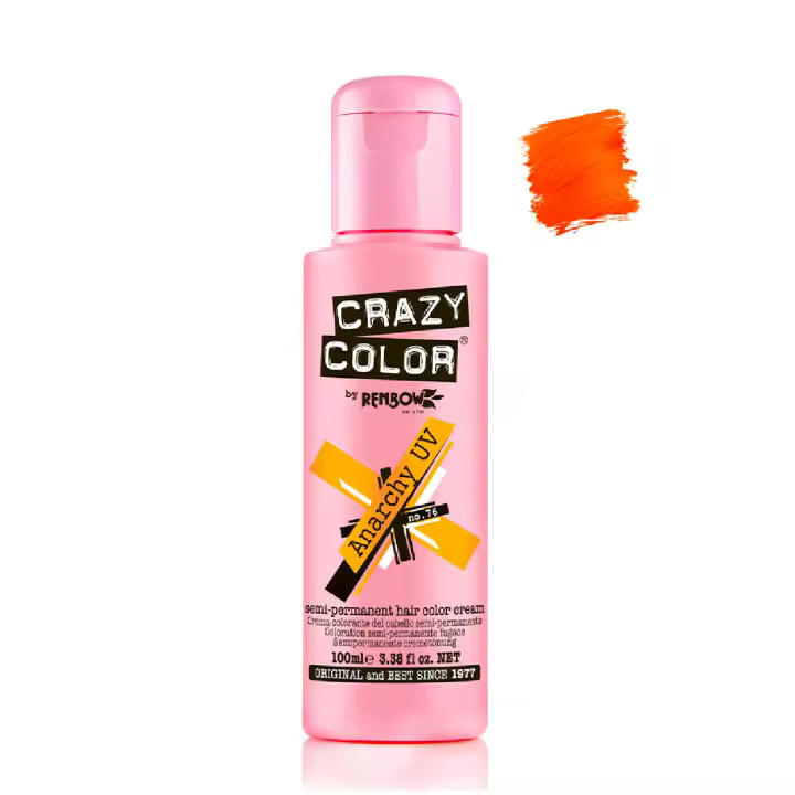 Tinte Semi Permanente sin Amoniaco 100ml: 76 -  Anarchy  UV - Crazy Color - 1