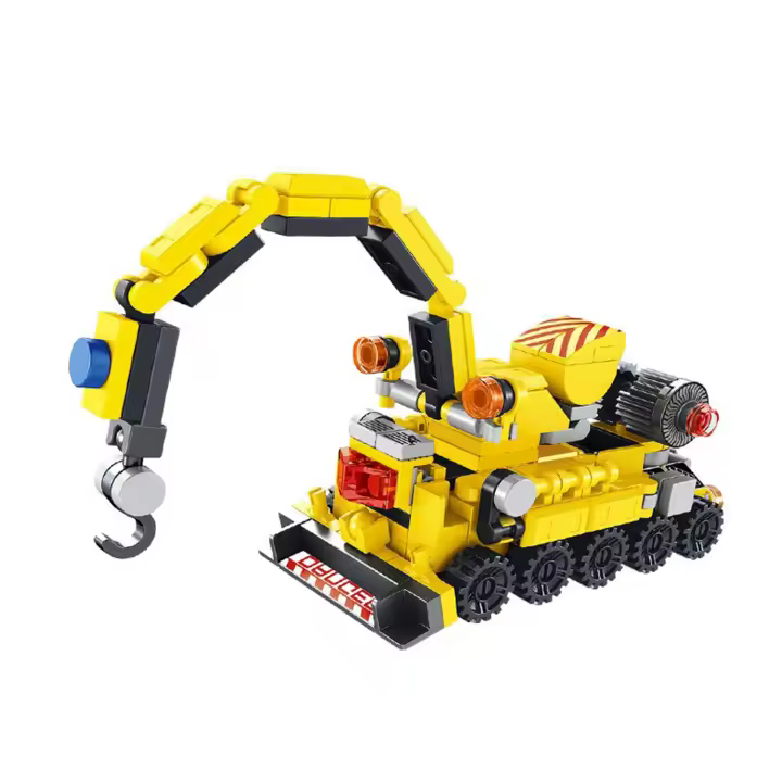 DAM. Vehículos de construcción 6 en 1, con 288 piezas. Construye 6 vehiculos de obra individuales (con 2 formas cada uno), acopla y convierte en una super máquina de construcción. 18,3x7,7x4,8cm - 1
