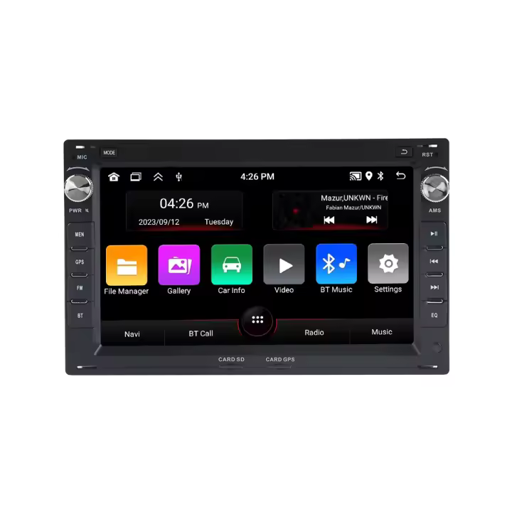 MEKEDE 7 Pulgadas Reproductor Multimedia De Coche Con CarPlay Y Android Auto WIFI+GPS Para VW Golf4 Passat B5 POLO Transport T5 Soporte Para Control Del Volante - 1