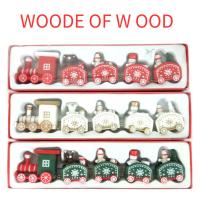 Adorno De Navidad De Tren De Madera/Plástico Decoración De Feliz Navidad Para El Hogar Regalos De Xmas 2023 Día De Año Nuevo 2024 - details 2