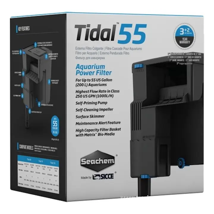 Seachem Tidal 55 Filtro de Cascada para Acuarios Marinos y de Agua dulce de hasta 200 Lt - 1