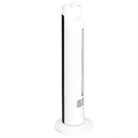 Ventilador de Columna Portátil Oscilante AmazonBasics 3 Velocidades Temporizador 45W Negro/Blanco - 1