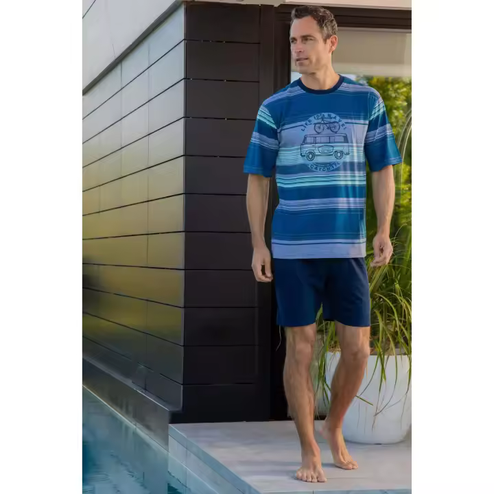 Pijama Hombre Verano 255011 Azul Muslher - 1
