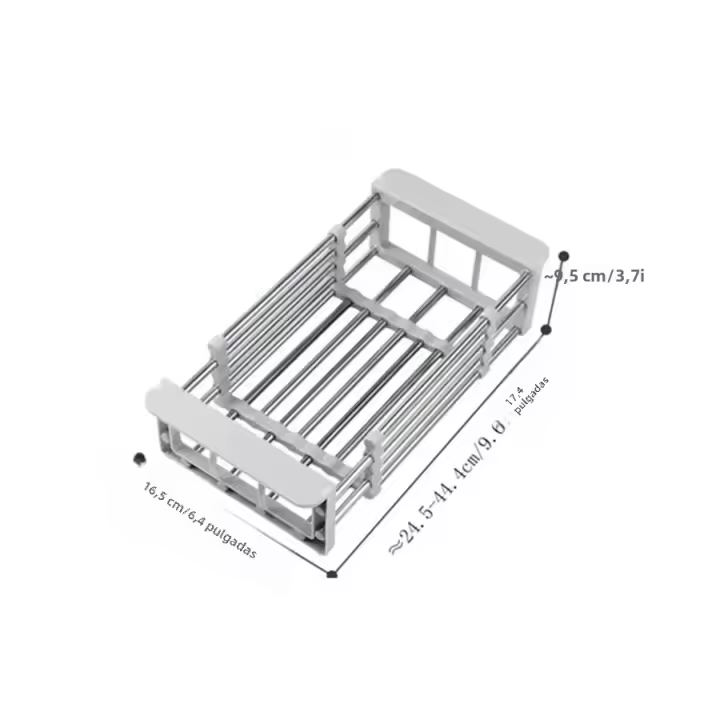 Engranajes Ajustables De Acero Inoxidable Para Cocina Organizador De Platos Y Verduras Rack De Secado Para Lavabo Extensible - 1