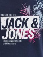 Jack & Jones SS25 Hombre Pack 2 Camisetas de Algodón Mod JJjaxon TEE CREW logo estampado Moda Casual Informal REF 269390 - details 10