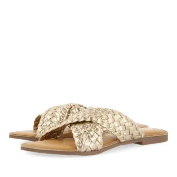 Pura Lopez Sandalias Doradas Talla 42 Sale Sandalias Color Dorado