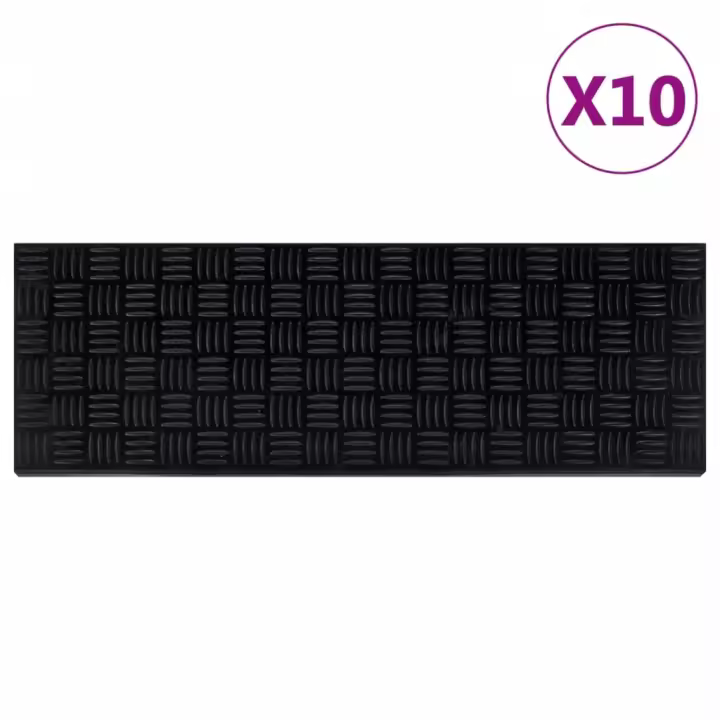 vidaXL Alfombrillas de escalera de goma 10 uds goma 25x75 cm - 1