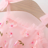 Vestido De Princesa Para Bebé Niña Verano Con Volante Y Diseño De Pétalos Vestido De Cumpleaños De Malla Para Niñas Edad 0-3 Años - details 4