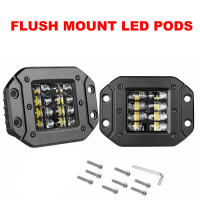 ANMINGPU Barra De Luz LED De Trabajo 2x 5" Montaje Plano Para off Road 12V 24V 40W Lámparas LED De Hoz Para Coche Camión ATV Jeep Faros - details 0