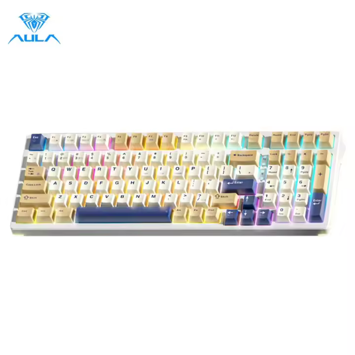 Teclado Mecánico AULA F98X 99 Teclas Tri-modo Intercambiable RGB Ajustable Para Juegos De Esports Con Interruptores Magnéticos - 1