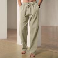 Pantalones De Algodón Y Lino Para Hombre Pantalones De Vacaciones Hawái Pantalones De Playa Transpirables Ropa Versátil Casual Para Calle - details 4