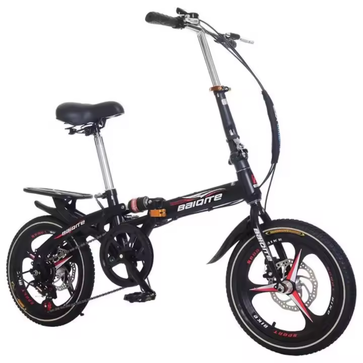 FOLDING BIKE, WHEEL 16" x 2.12 CM, 20" x 2.12 CM 7 SPEED GEARBOX, ADJUSTABLE SADDLE AND MINILLAR HEIGHT, FACUK TO SAVE, SHIPPING 2 DAYS FROM EUROPE. - 1