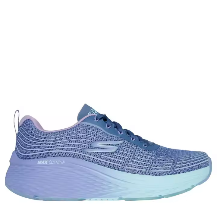 Cómoda  Deportiva mujer Skechers MAX CUSHIONING ELITE 2.0 malla azul. Plantilla Air-Cooled Goga Mat con cobre infusionado y una media suela ULTRA GO® amortiguadora. Altura Tacón bajo (1-3 cm) Referencia 129621-BLLV - 1