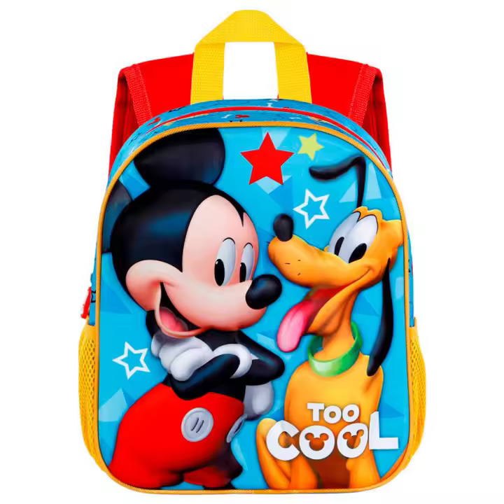 Mochila 3D Pluto & Mickey Disney 31cm. Mochila ergonómica con amplio espacio. Diseño resistente y versátil para llevar tus pertenencias con estilo. - 1